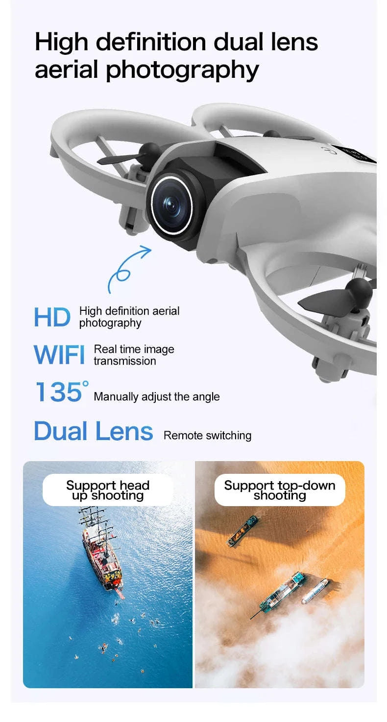 Mini Dual Camera Drone with Obstacle Avoidance and FPV-6K / China Mainland