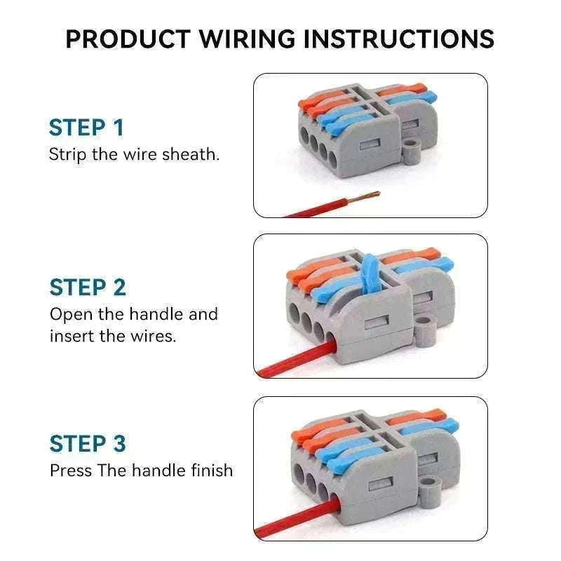 Mini Fast Wiring Cable Connectors for Clean, Secure Joins-M-F15 / 10 PCS