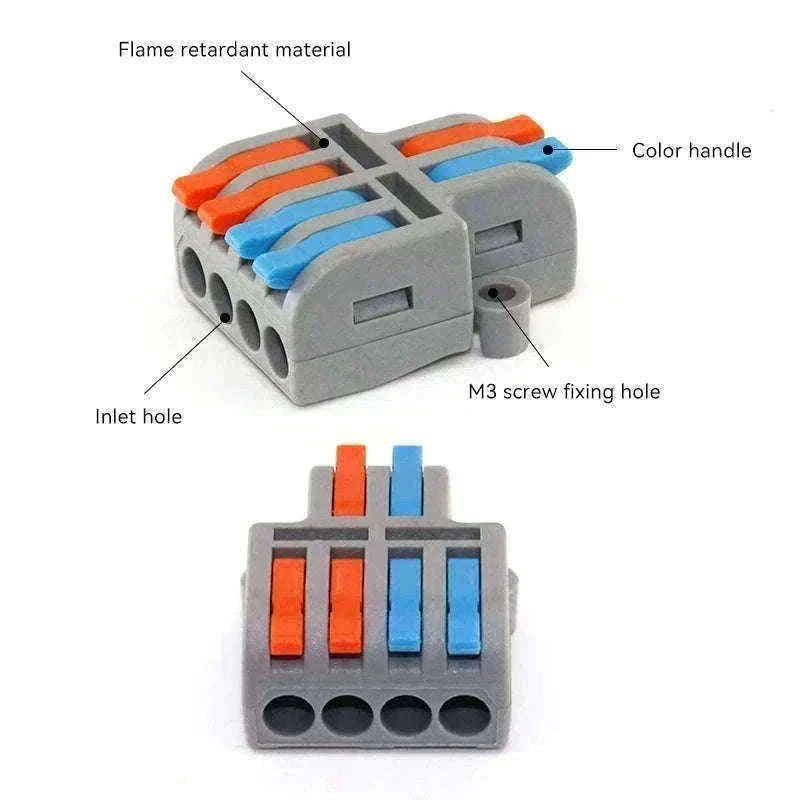 Mini Fast Wiring Cable Connectors for Clean, Secure Joins-M-F15 / 10 PCS