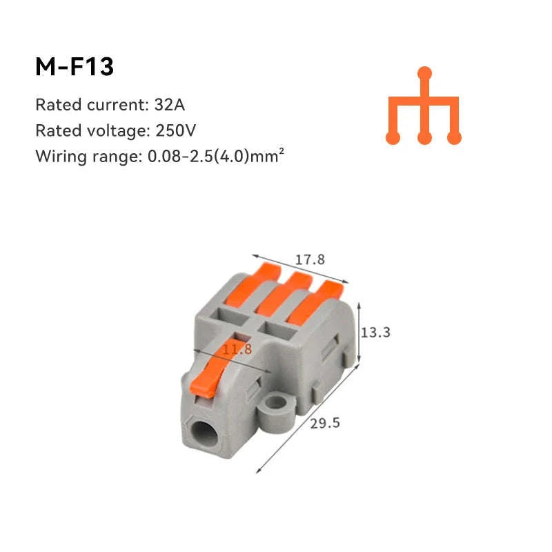 Mini Fast Wiring Cable Connectors-M-F15 / 10 PCS