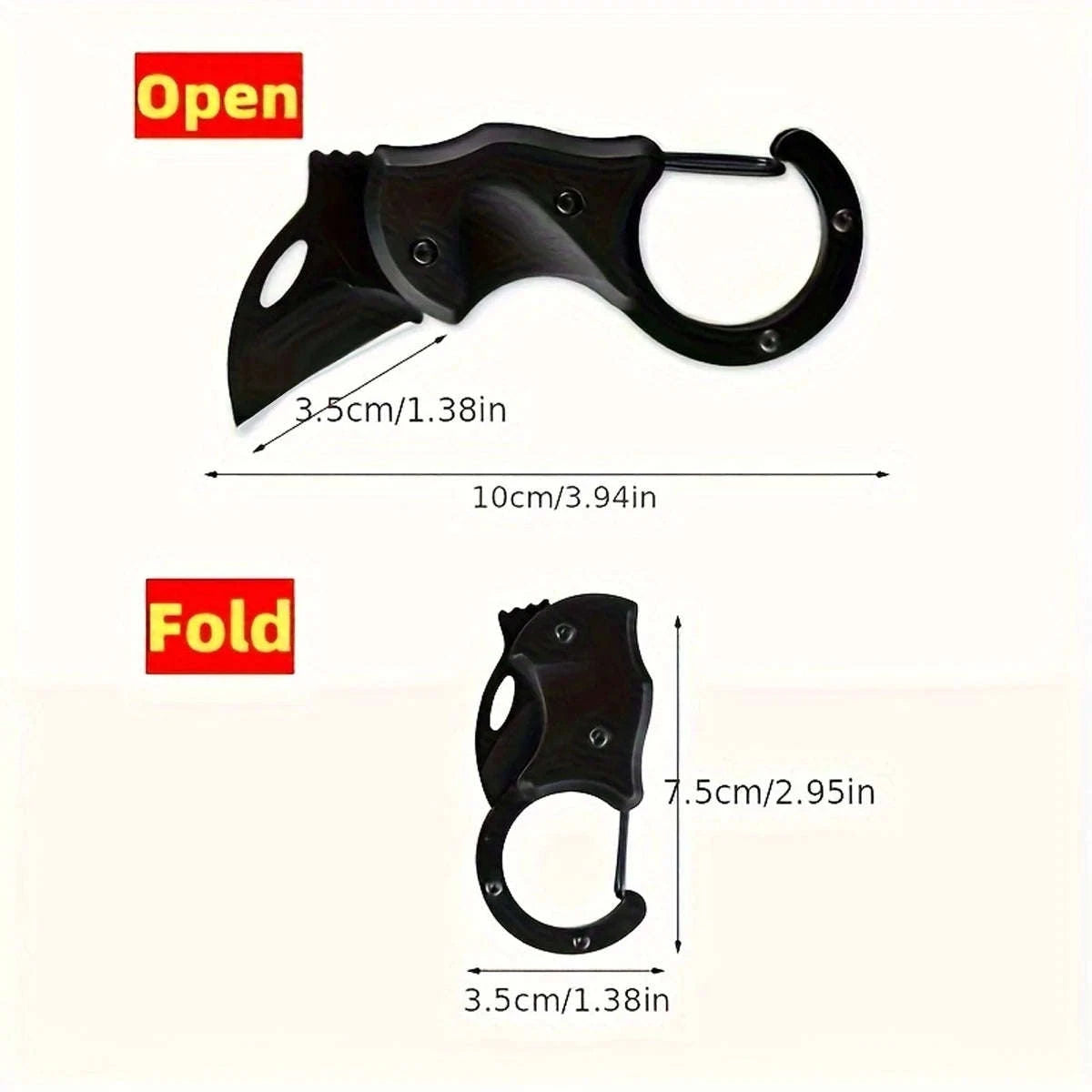 Mini Folding Keychain Knife Iron Multi-Tool for EDC & Camping-1pcs / United States