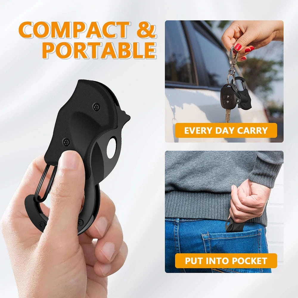 Mini Folding Keychain Knife Iron Multi-Tool for EDC & Camping-1pcs / United States