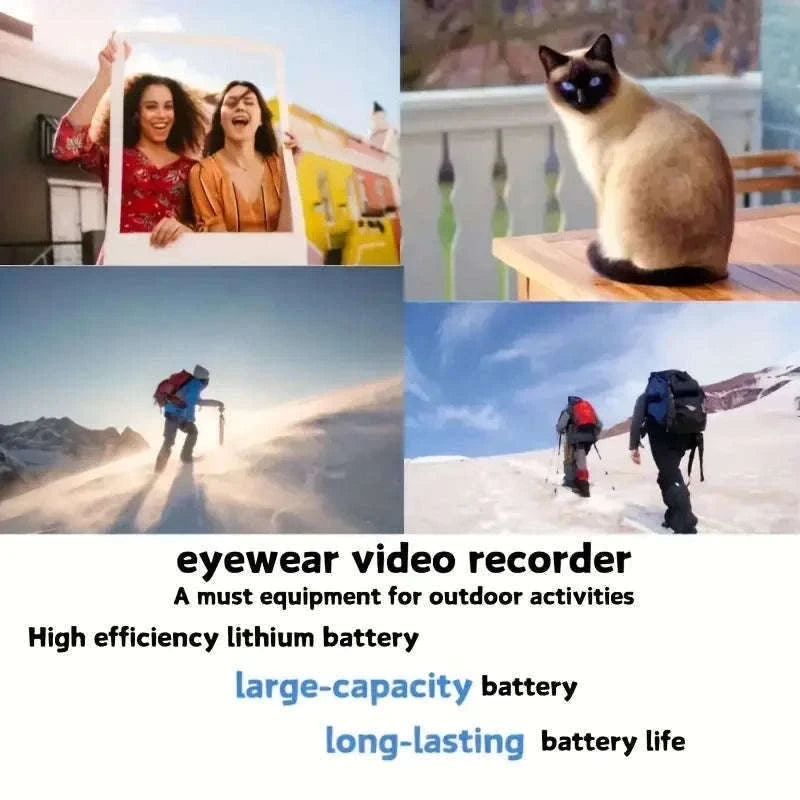 Mini Glasses Camera 1080P Wearable Hands-Free Recording-Glasses A