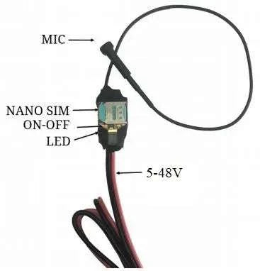 Mini GSM Audio Bug 5–48V with External Mic & Remote Listening-Default Title