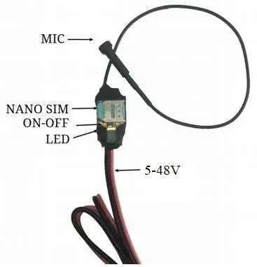 Mini GSM Audio Bug 5–48V with External Mic & Remote Listening-Default Title