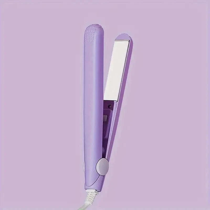 Mini Hair Straightener with Quick-Heat Ceramic Plates-Pink