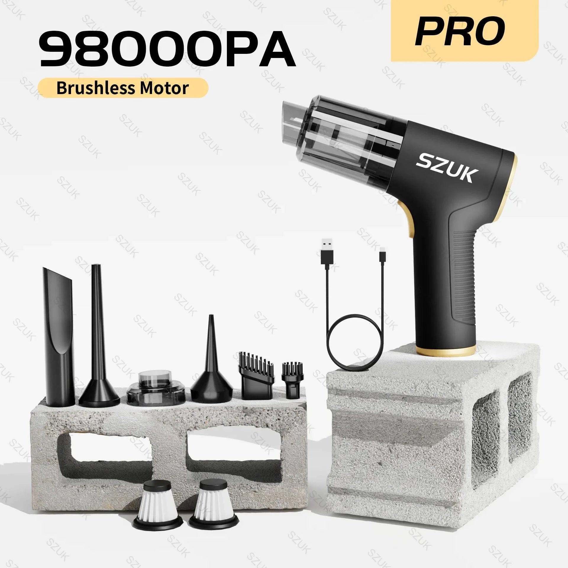 Mini Handheld Car Vacuum Cleaner – 98000PA Suction-Pro 2hapa