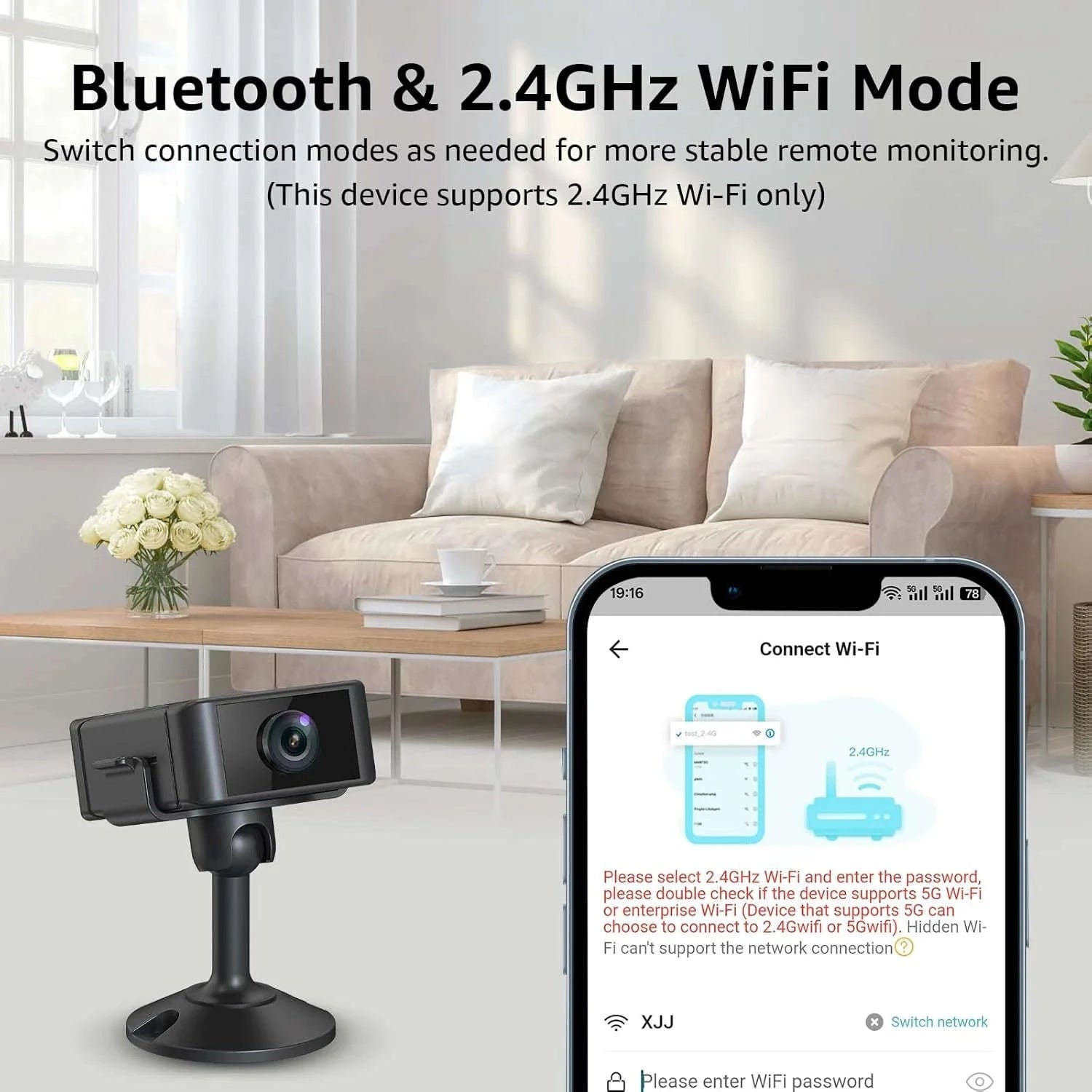 Mini Indoor Security Camera HD 1080P Night Vision Motion Alerts-Wifi Cam Add 64G