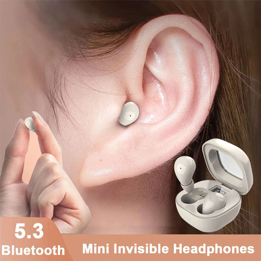 Mini Invisible TWS Bluetooth 5.3 Earbuds-Black