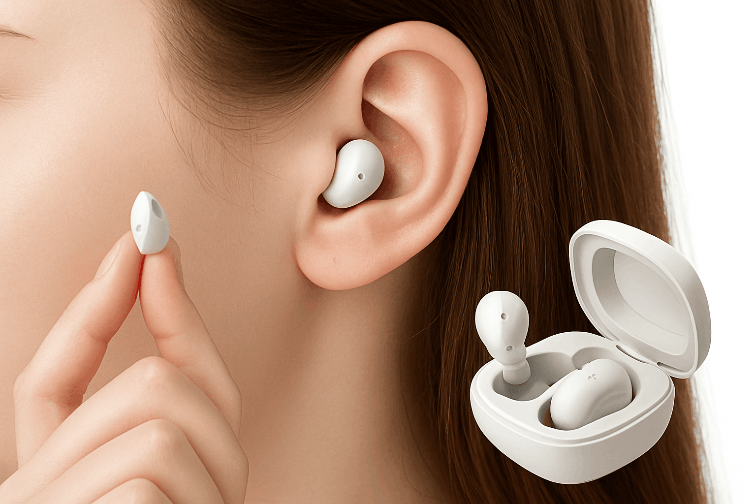 Mini Invisible TWS Bluetooth 5.3 Earbuds for Clear Listening-Black