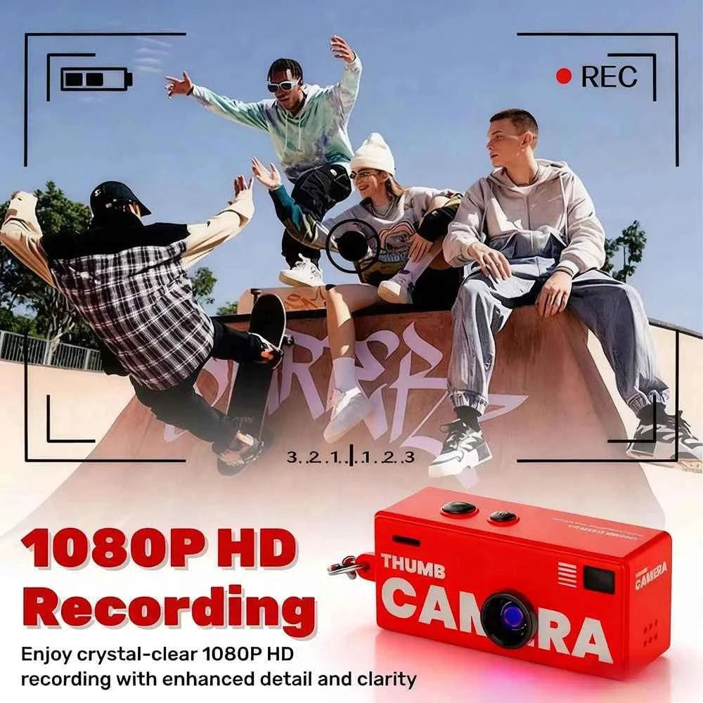 Mini Keychain Camera 1080P HD Retro Digital Camcorder-Blue / No TF Card