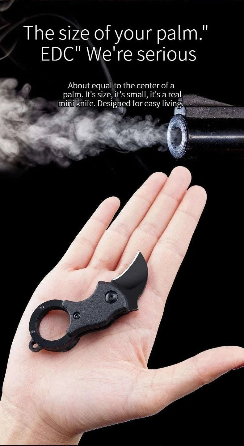 Mini Keychain Pocket Knife – Portable Stainless Steel EDC Tool-1pcs-black