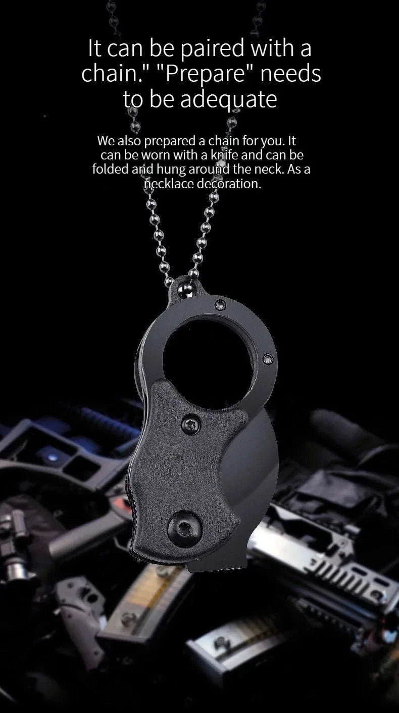 Mini Keychain Pocket Knife – Portable Stainless Steel EDC Tool-1pcs-black