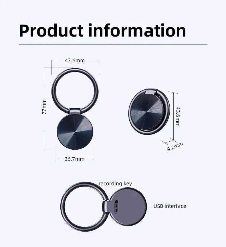 Mini Keychain Voice Activated Recorder-Voice recorder / 8 GB