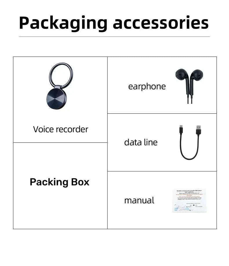 Mini Keychain Voice Activated Recorder with Noise Reduction-Voice recorder / 8 GB
