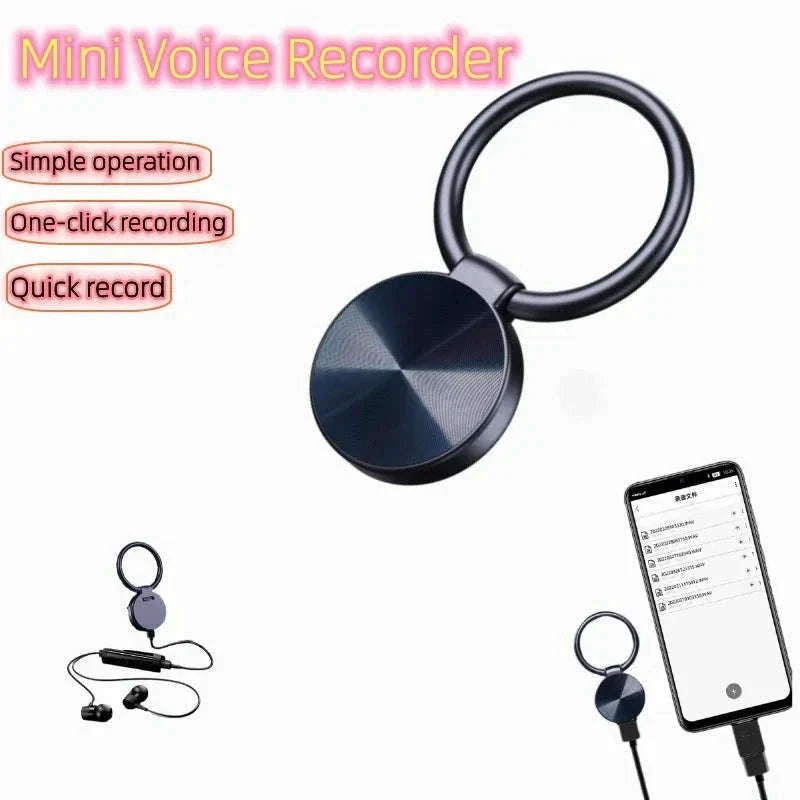Mini Keychain Voice Activated Recorder with Noise Reduction-Voice recorder / 8 GB