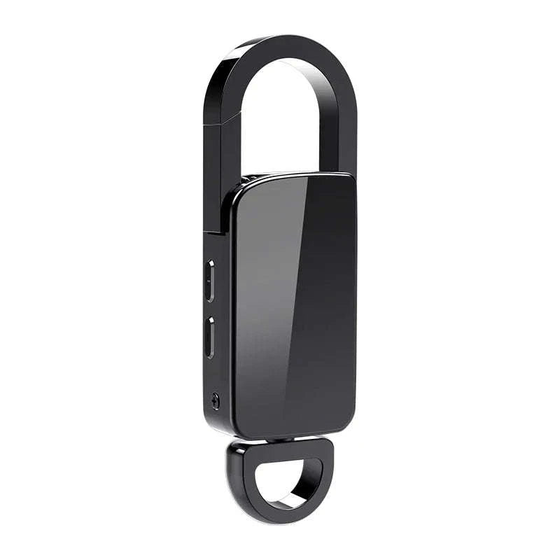 Mini Keychain Voice Recorder with Voice Activation & MP3 Playback-S20 Silver / 16 GB