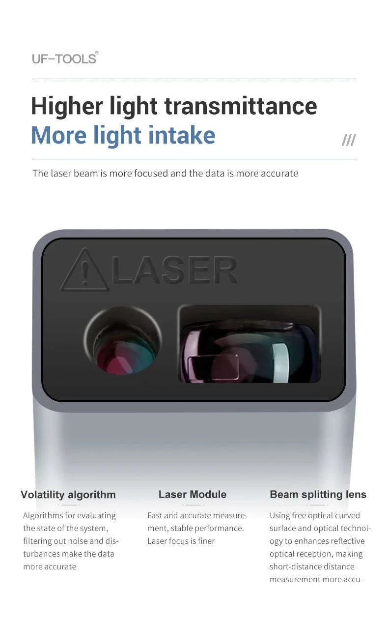 Mini Laser Rangefinder 30m High Precision USB Rechargeable Meter-30m