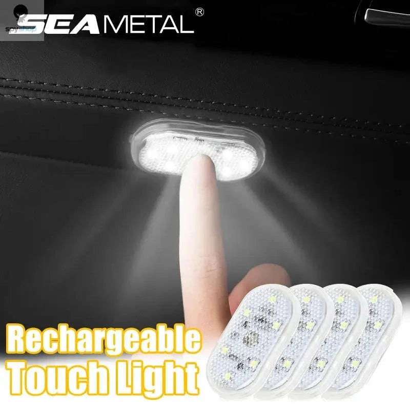 Mini Magnetic Car Touch Light – Compact LED Interior Lighting-White 1pc