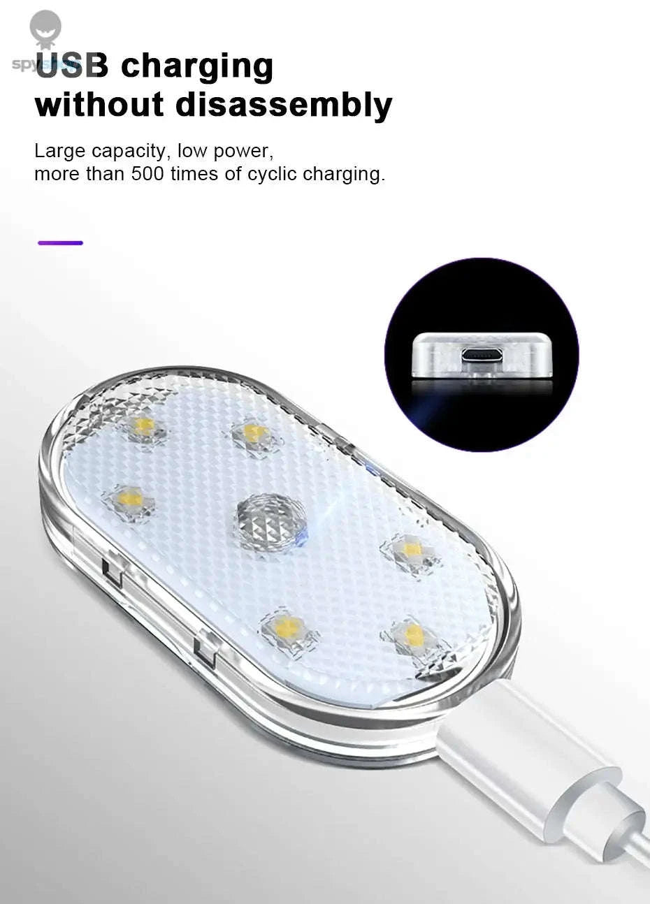 Mini Magnetic Car Touch Light – Compact LED Interior Lighting-White 1pc