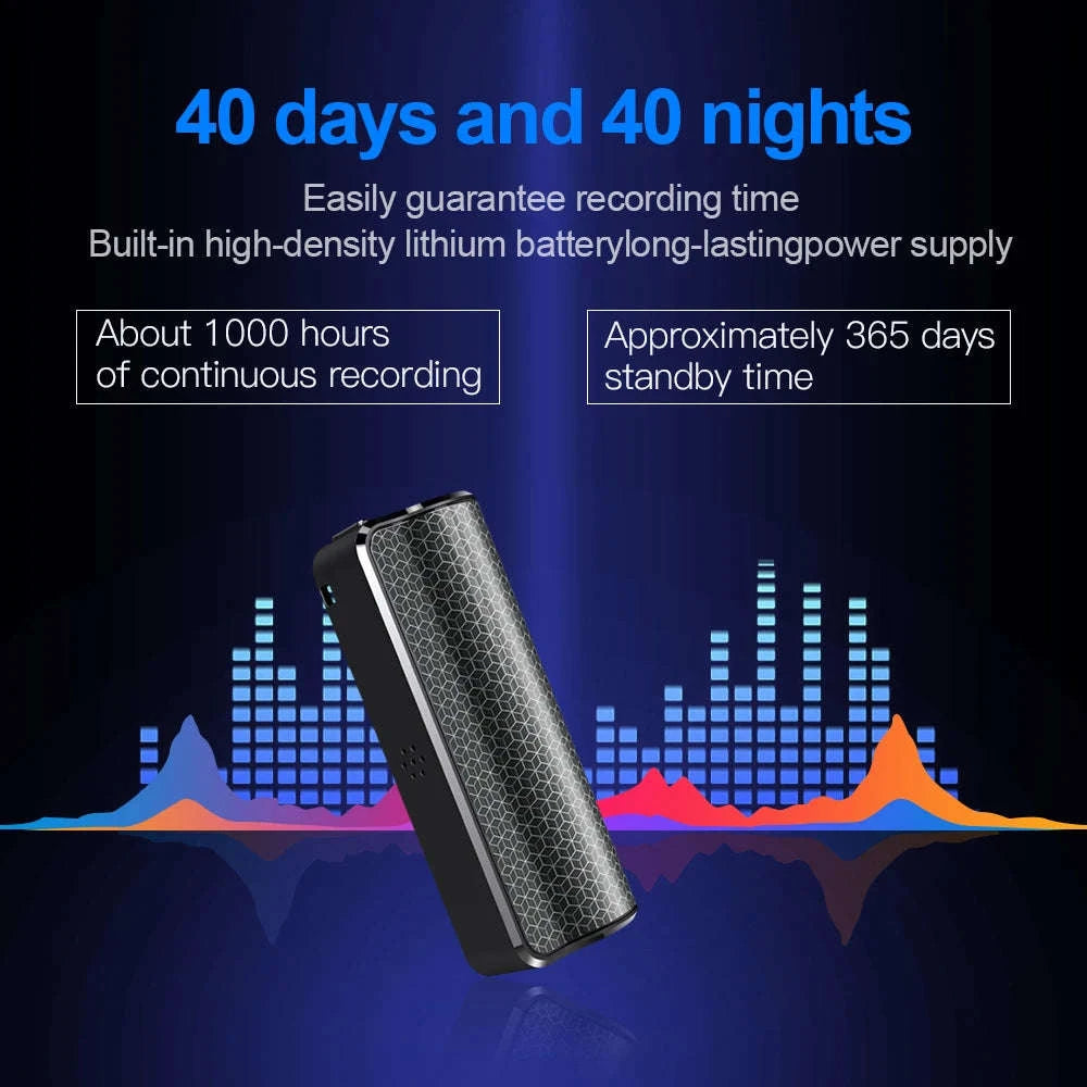 Mini Magnetic Voice Recorder Pen with 40-Day Recording & HD Audio-black / 16 GB