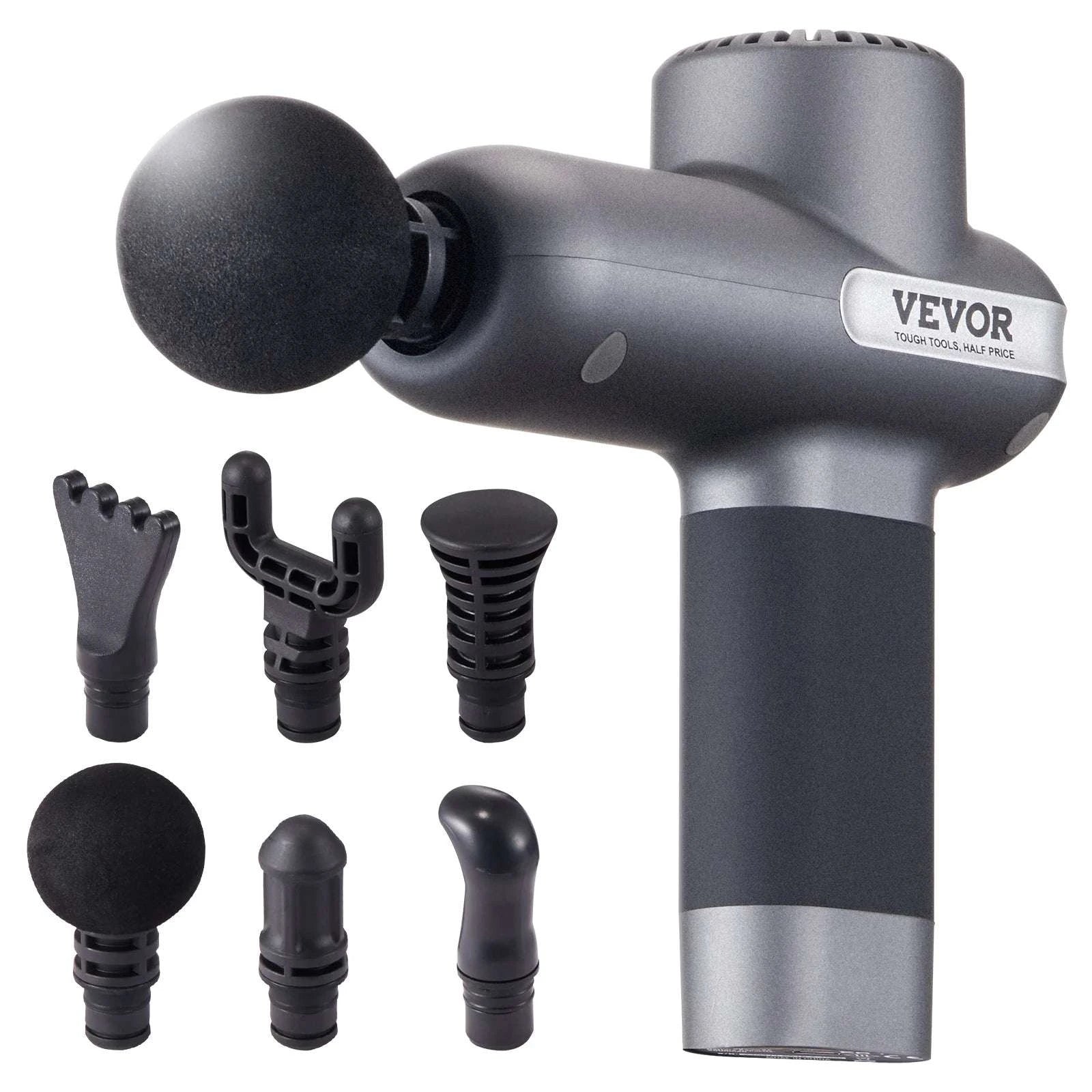 Mini Massage Gun with 5 Speeds & 6 Heads for Deep Muscle Relief-23W / United States