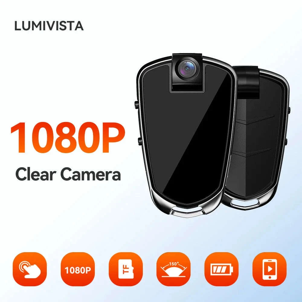 Mini Micro Security Camera 1080P HD – Ultra‑Compact Home & Car Monitor-black / with 256GB