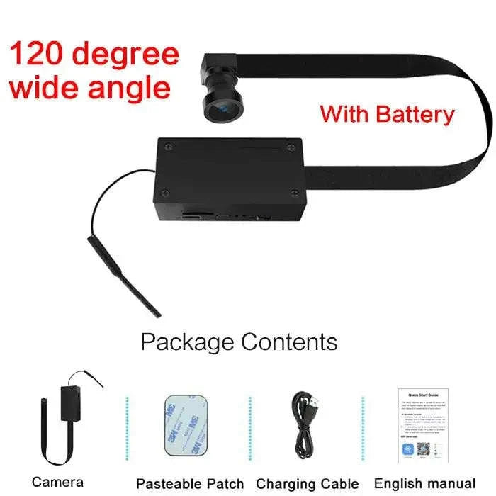 Mini Nanny Camera Module – WiFi IP Surveillance with HD Recording-Wide angle / Cam add 64GB