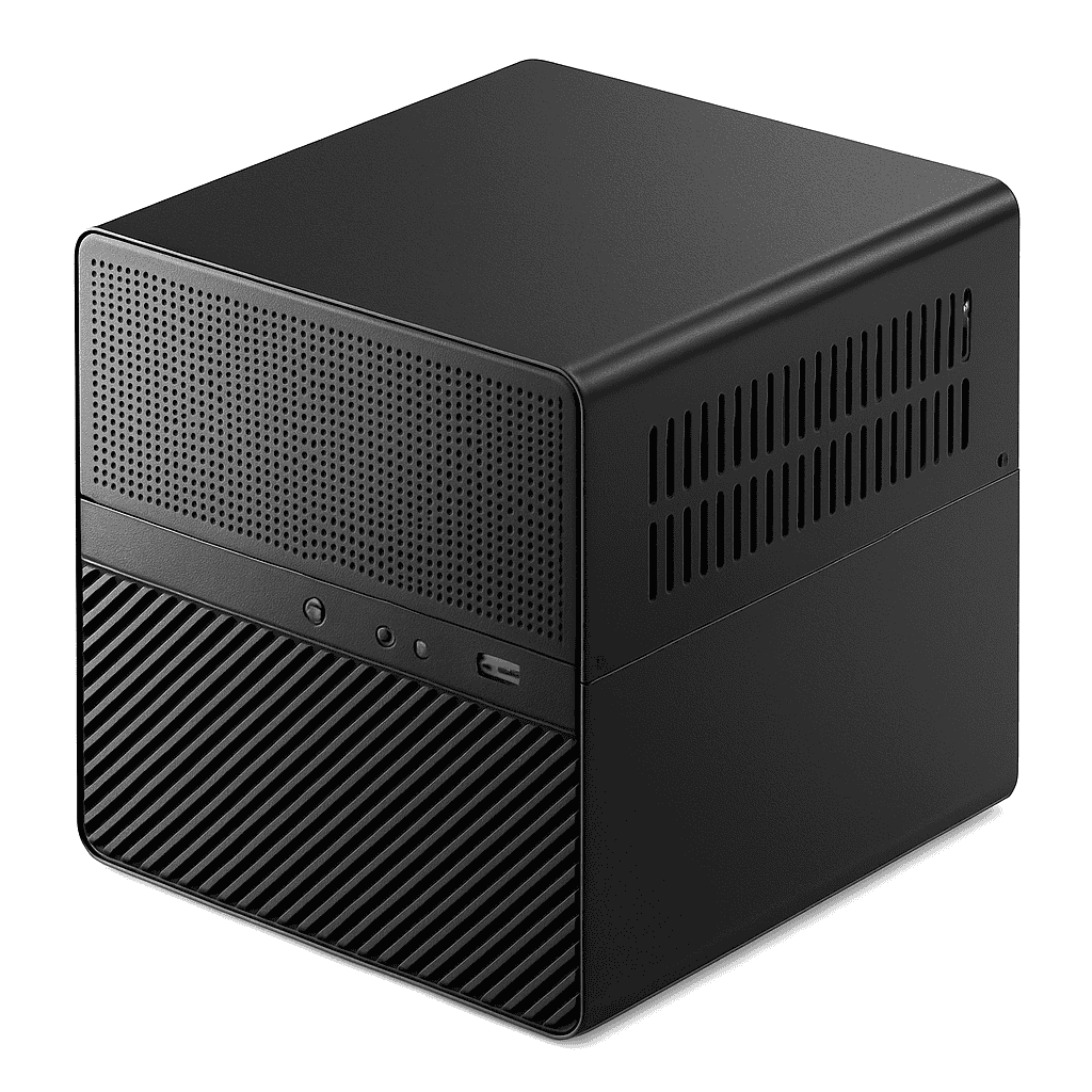 Mini NAS ITX Case with 8 Hot-Swap Bays and Dual Fans-Black
