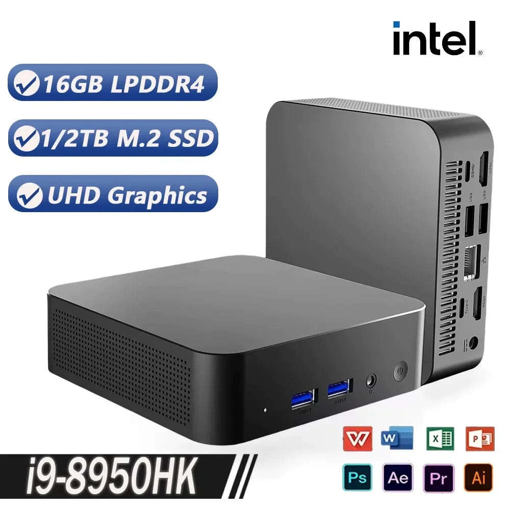 Mini PC Windows 11 Pro with Intel Core i9 Performance-16GB RAM / 256GB SSD