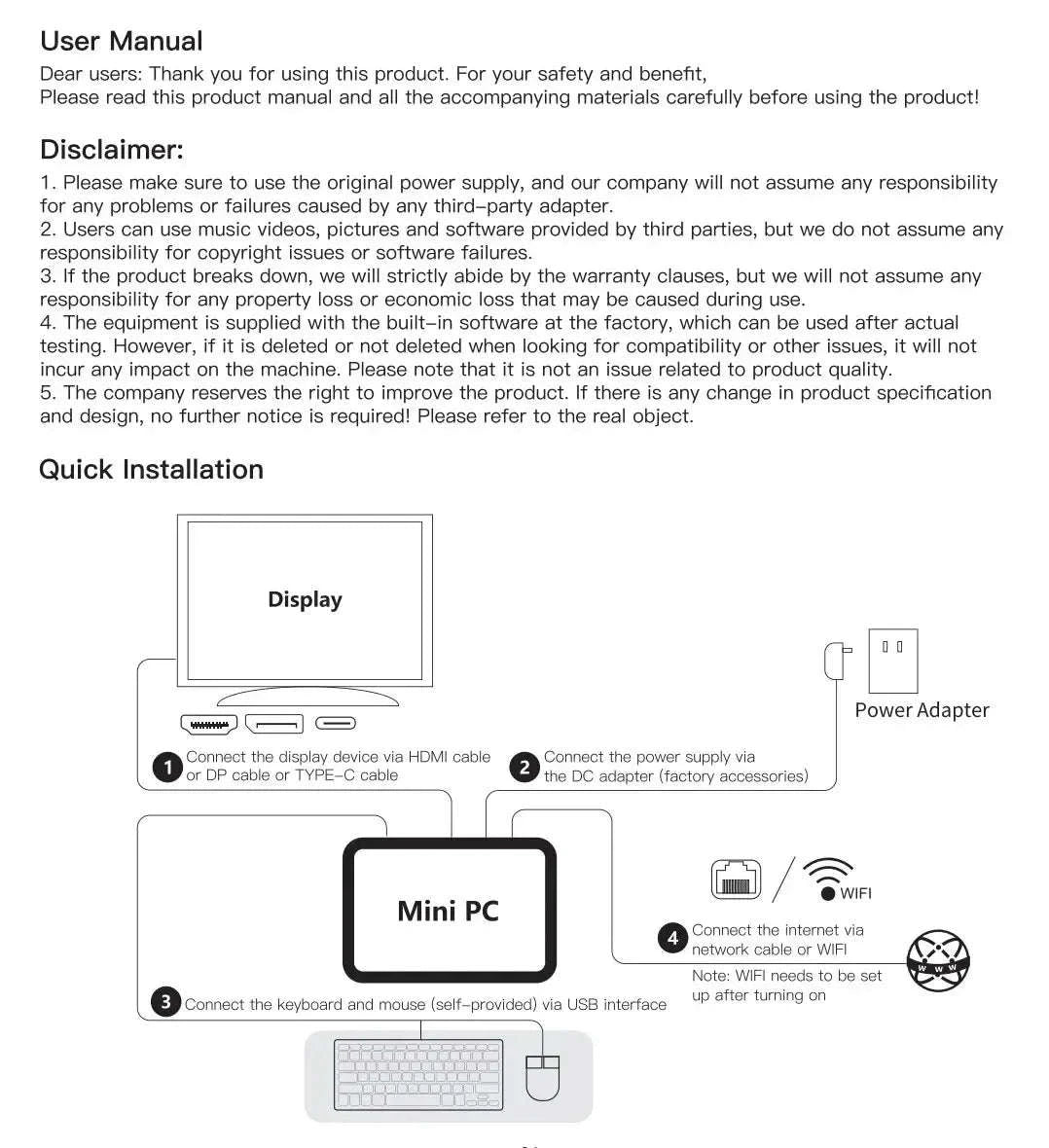 Mini PC Windows 11 Pro with Intel Core i9 Performance-16GB RAM / 256GB SSD