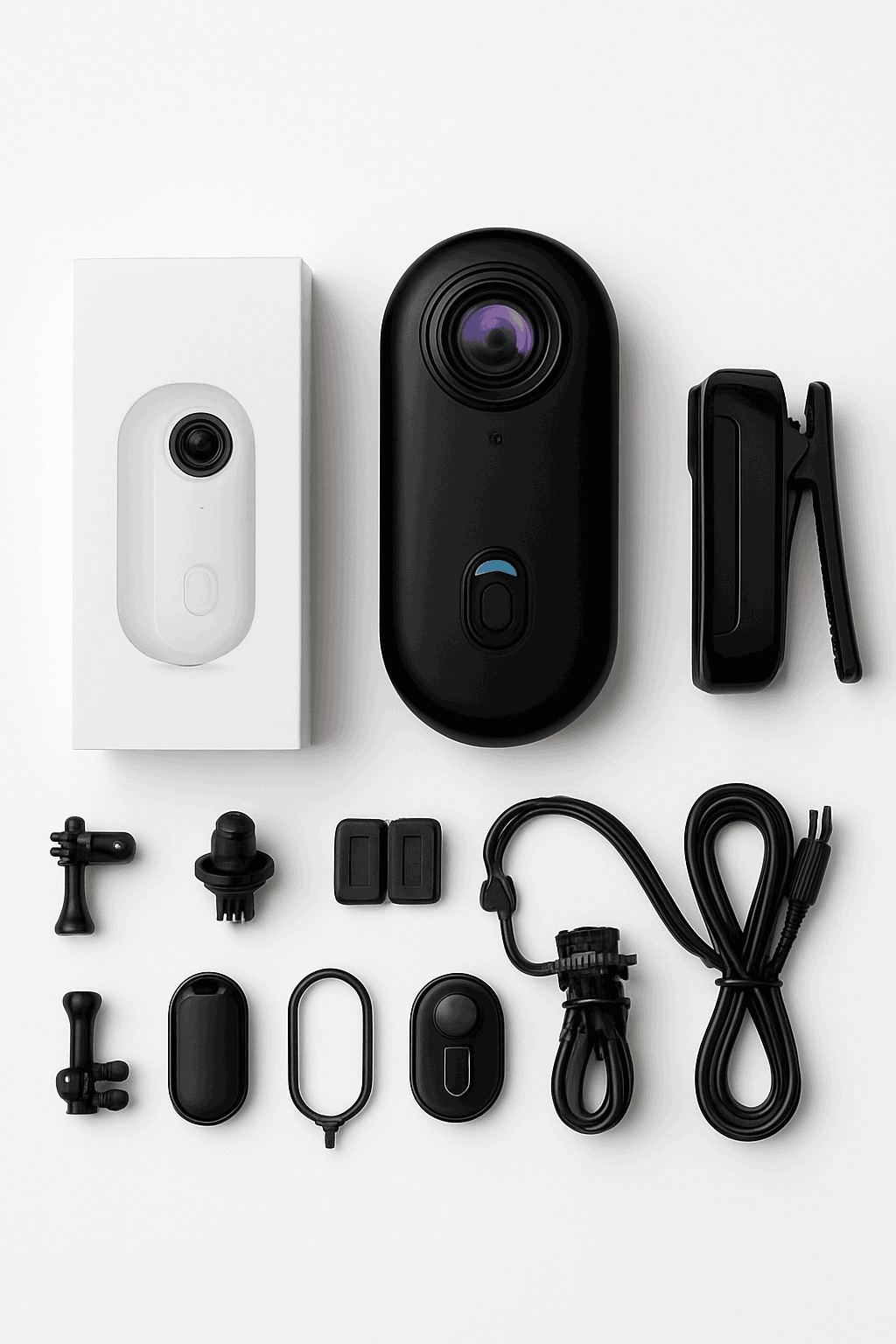 Mini Pocket Magnetic POV Vlog Camera-4K-White / 64GB