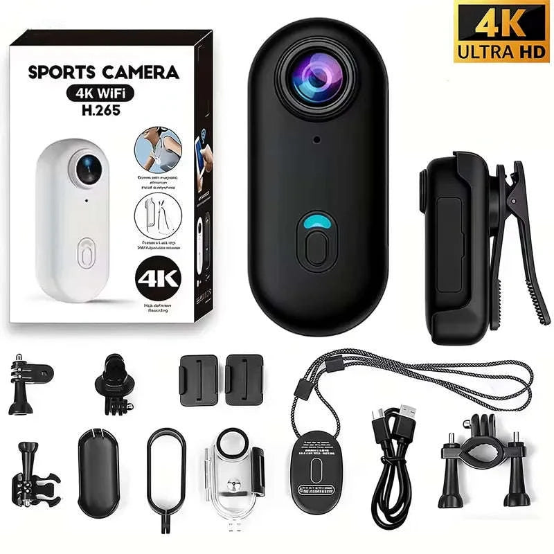 Mini Pocket Magnetic POV Vlog Camera-4K-White / 64GB