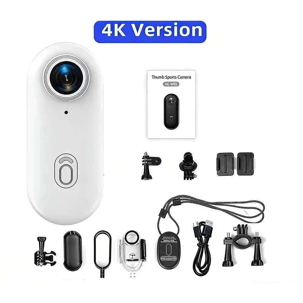Mini Pocket Magnetic POV Vlog Camera-4K-White / 64GB