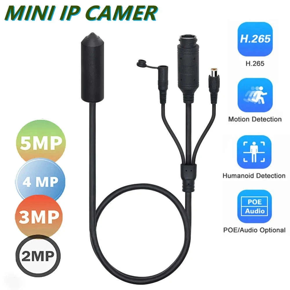 Mini POE Bullet IP Camera with 3.7mm Lens for Home Security-4MP POE 48V