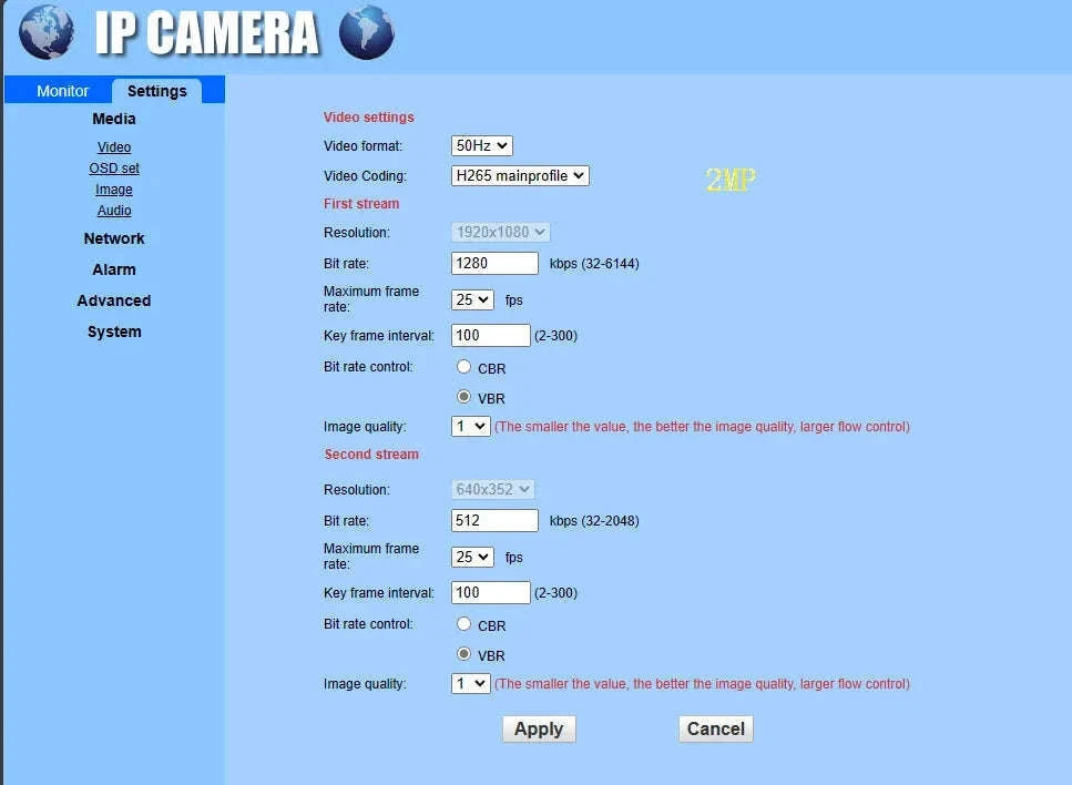Mini POE IP Security Camera with Motion Detection and Audio-2MP POE