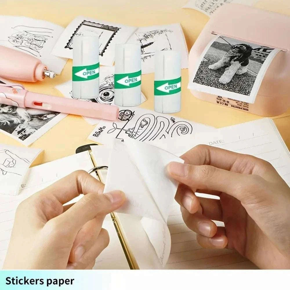 Mini Portable Bluetooth Thermal Printer for Photos, Labels & Notes-green