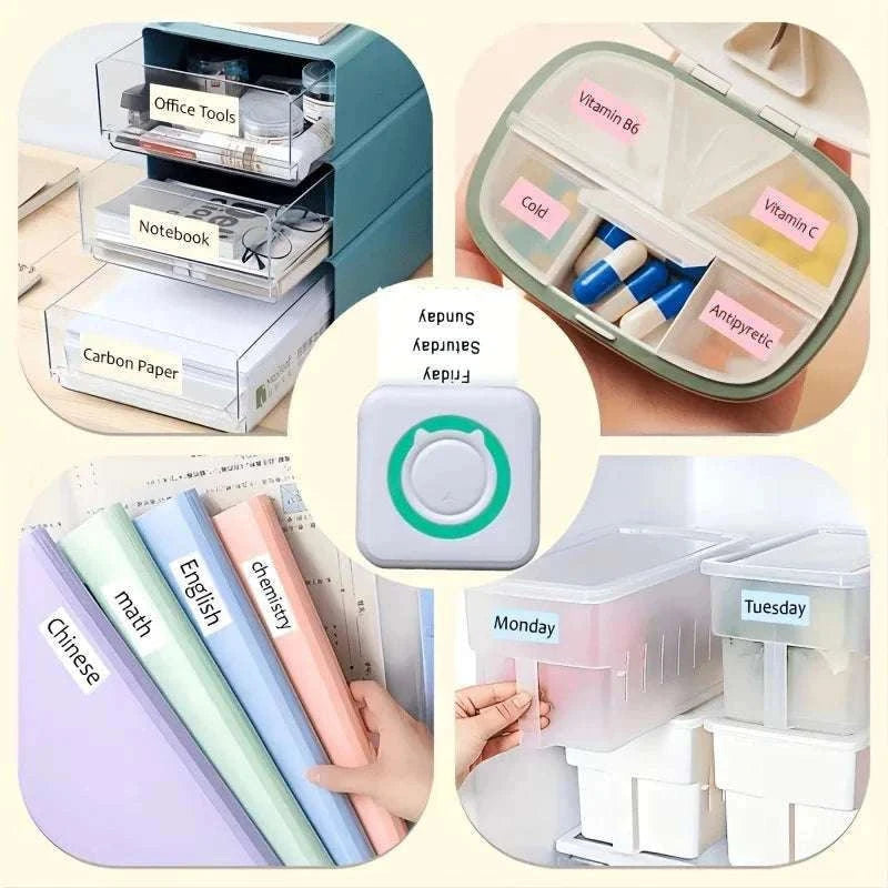Mini Portable Bluetooth Thermal Printer for Photos, Labels & Notes-green