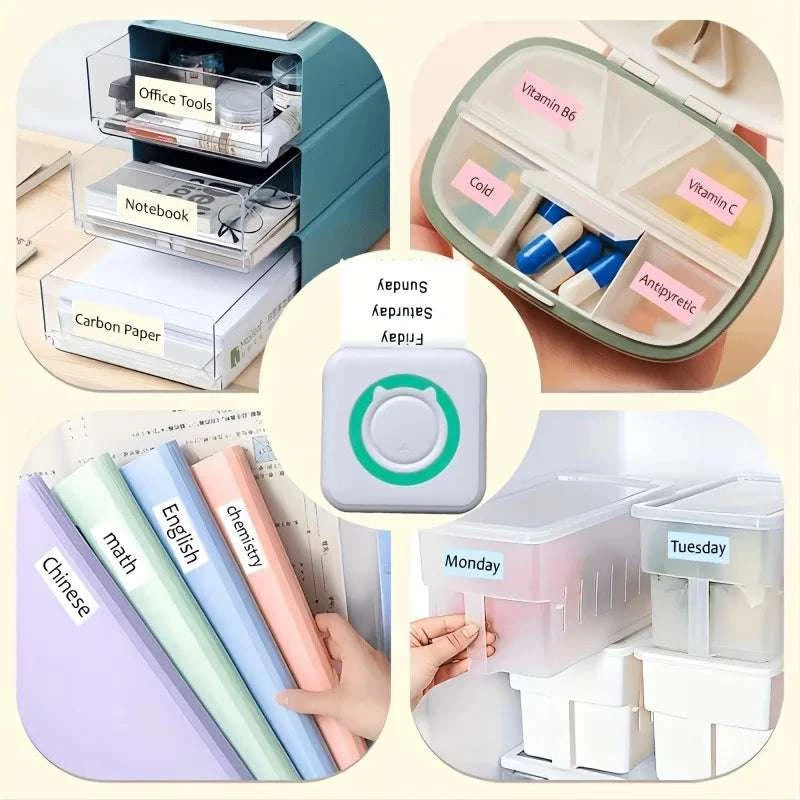 Mini Portable Bluetooth Thermal Printer for Photos, Labels & Notes-green