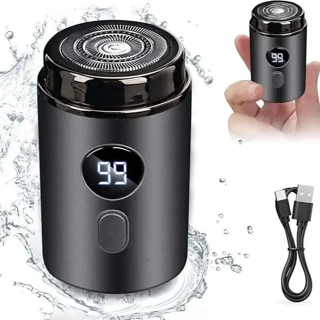 Mini Portable Electric Shaver with LED Display & Wet Dry Use-black / United States