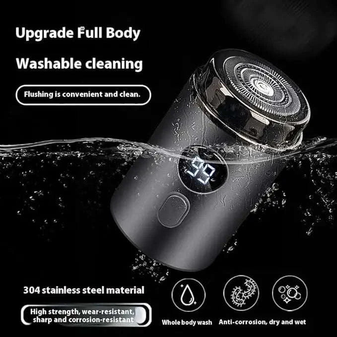 Mini Portable Electric Shaver with LED Display & Wet Dry Use-black / United States