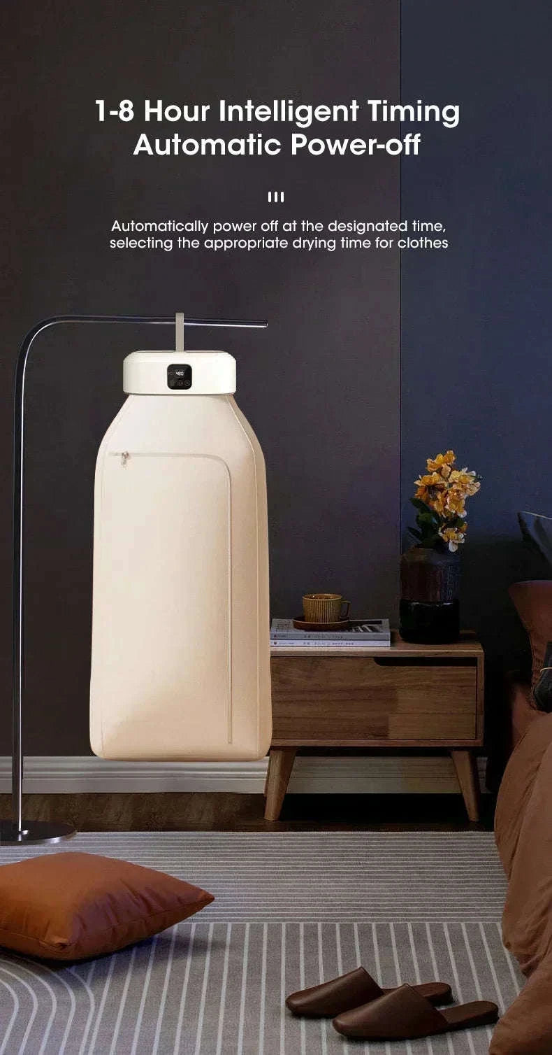 Mini Portable Foldable Electric Clothes Dryer-White / EU