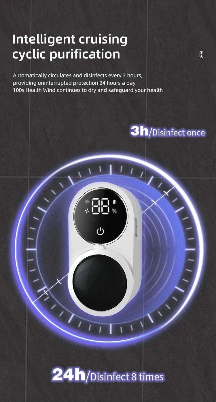 Mini Portable UV Toothbrush Sterilizer for Cleaner Daily Use-WHITE
