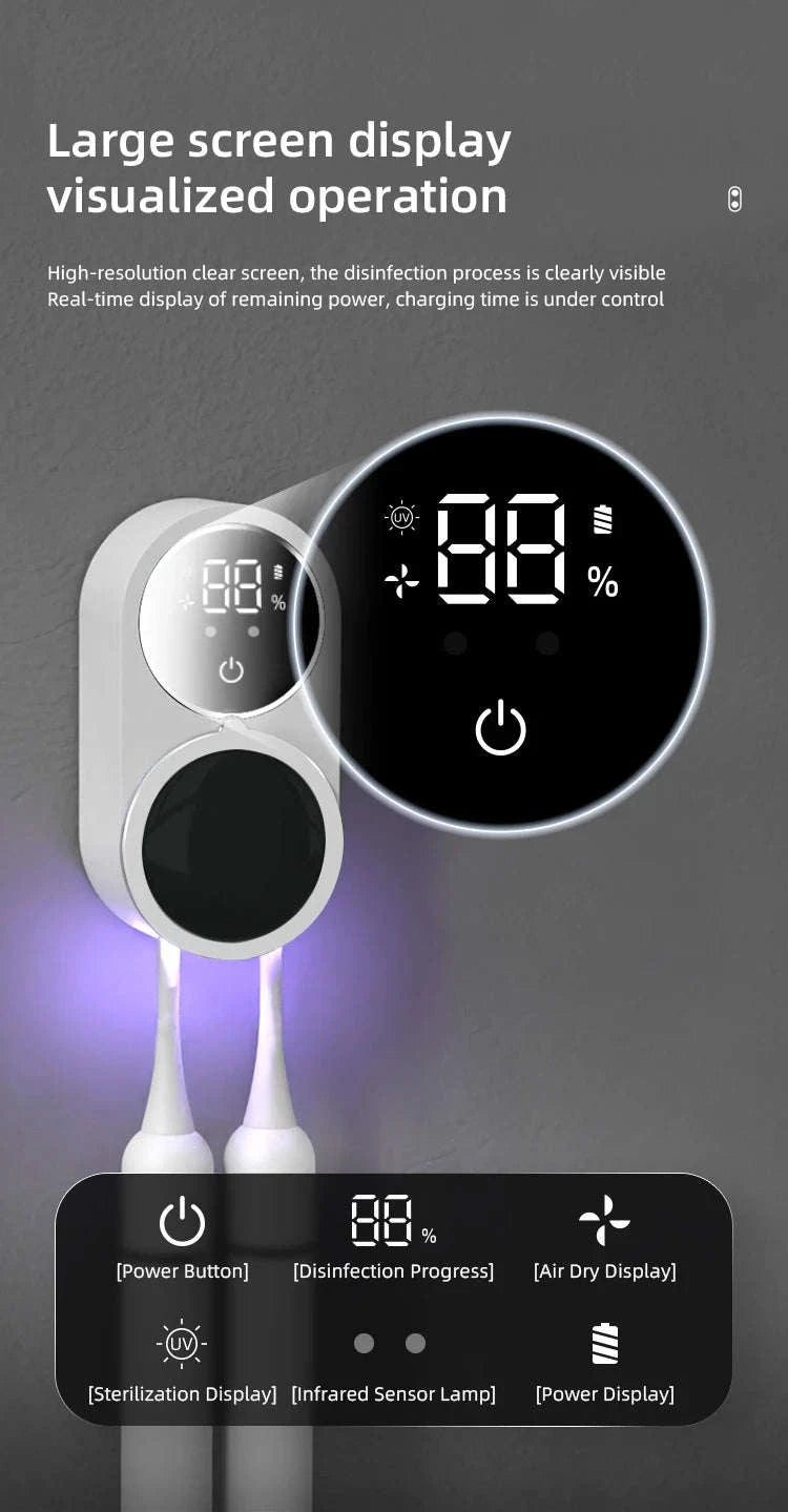 Mini Portable UV Toothbrush Sterilizer-WHITE