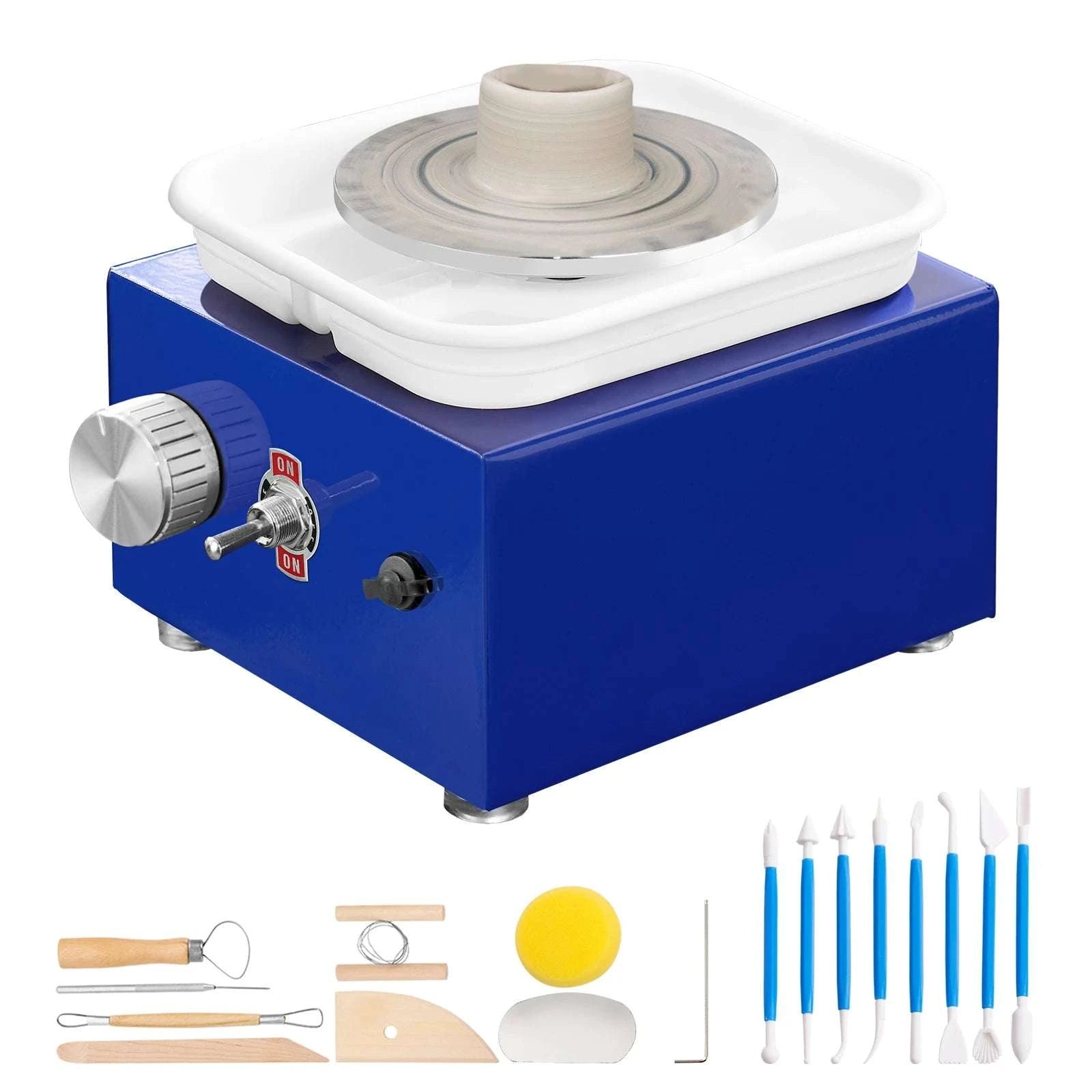 Mini Pottery Wheel Kit with Adjustable Speed & Dual Turntables-Mini 0-300rpm / france
