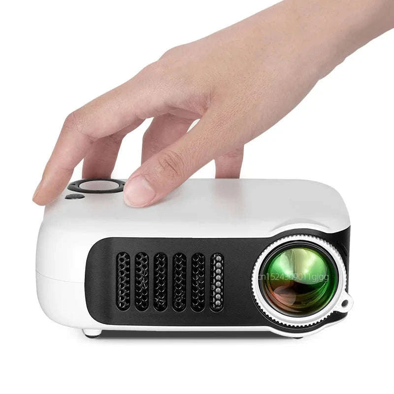 Mini Projector A2000 | Compact Home Cinema Projector-White / UK Plug