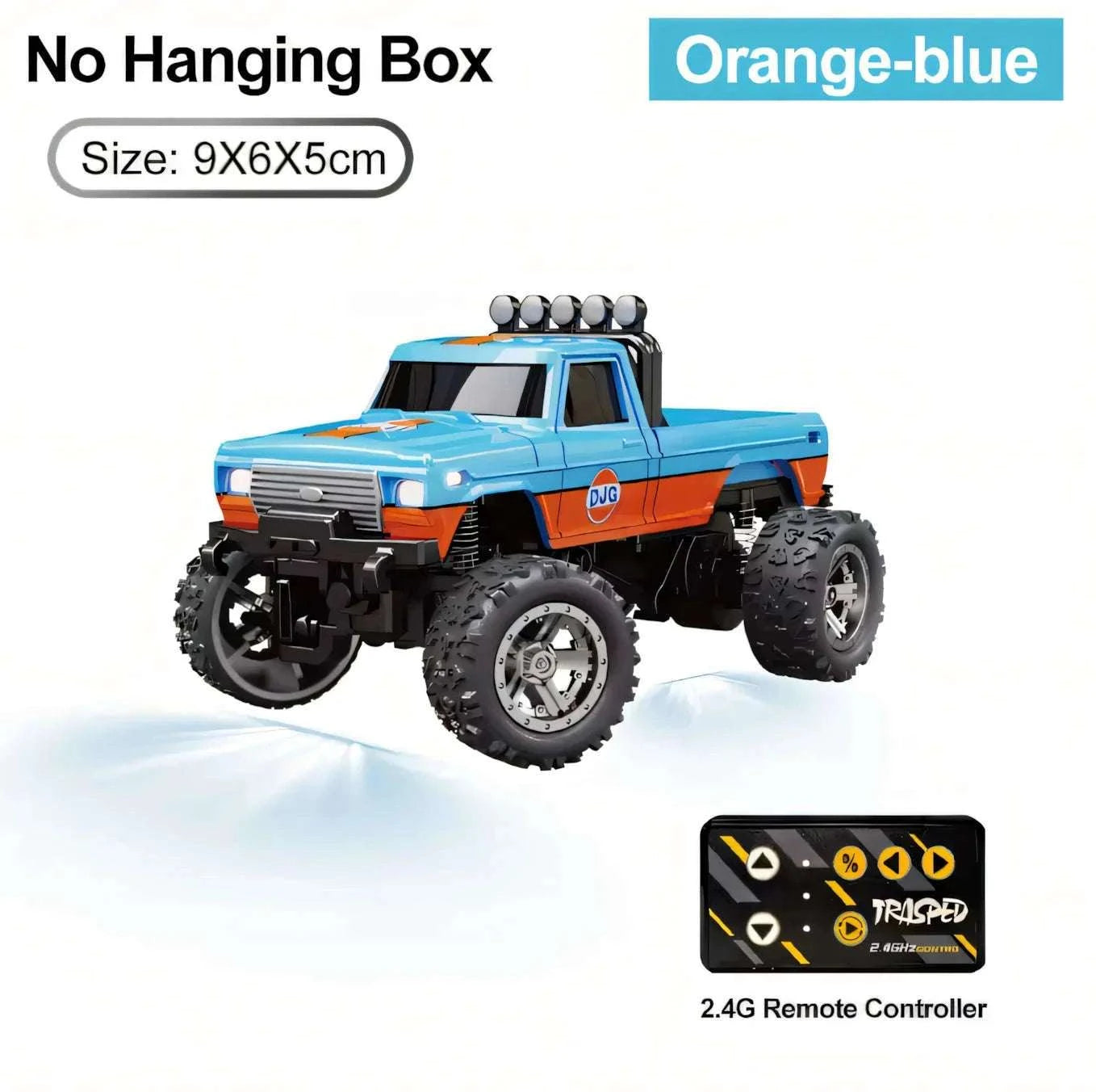 Mini RC Monster Truck 1:64 Remote Control Car with Lights-
