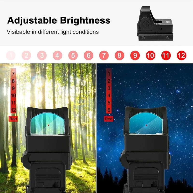 Mini Red Dot Sight 1× Reflex Scope with 20mm Rail Mount-RMR Black / france
