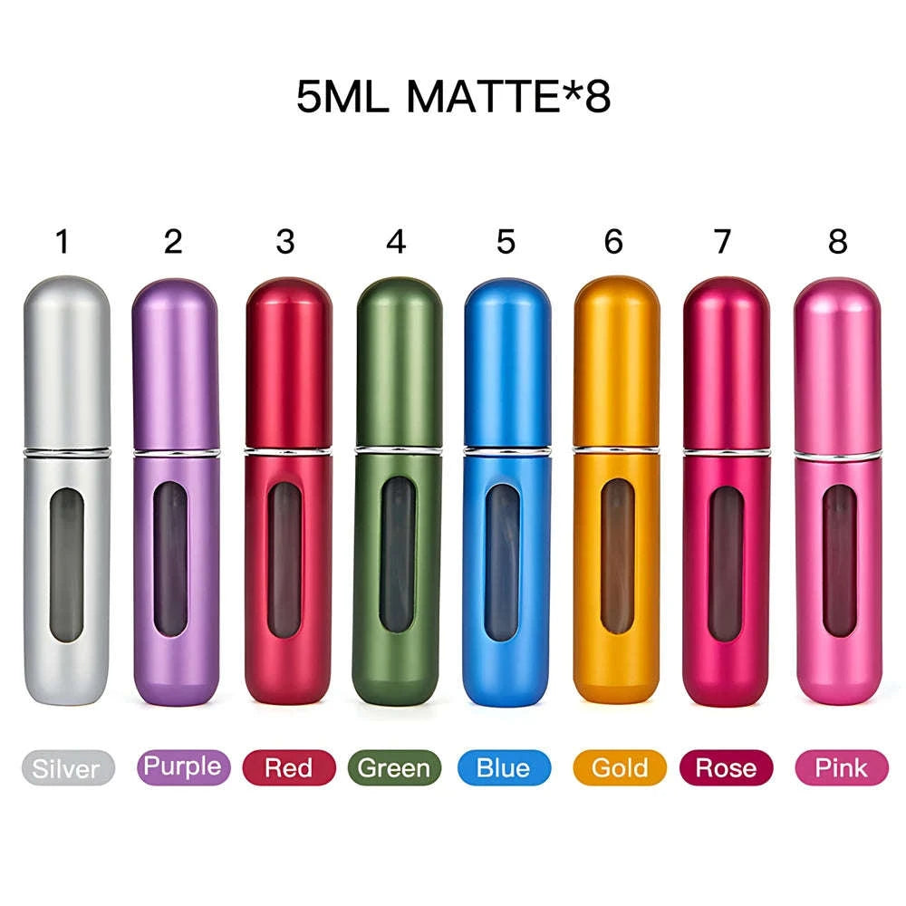 Mini Refillable Spray Container Portable Travel Atomizer-5 And 8ML 1Set-10PCS