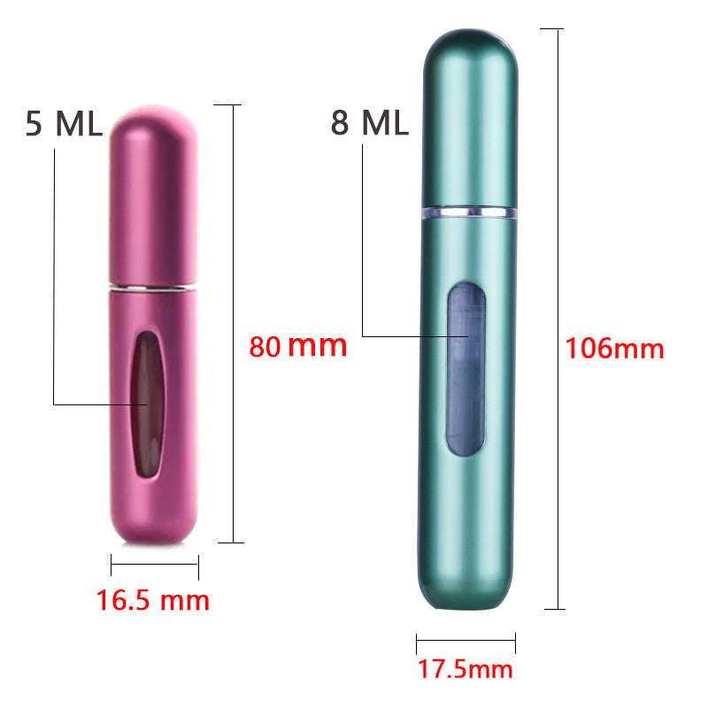 Mini Refillable Spray Container Portable Travel Atomizer-5 And 8ML 1Set-10PCS